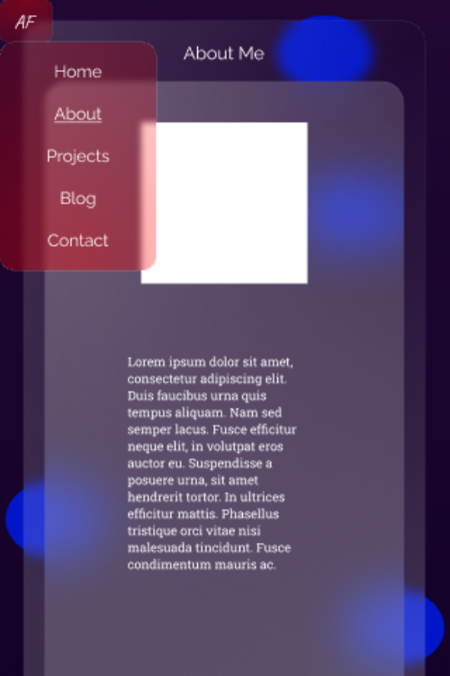 new portfolio site About page mockup in Figma